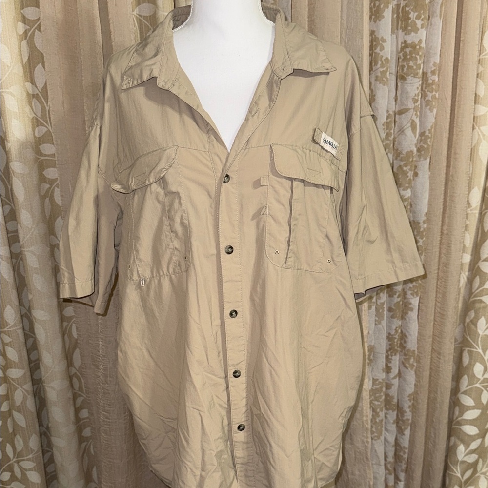 Magellan Men’s Outdoors Fishing Khaki Button Down Shirt
